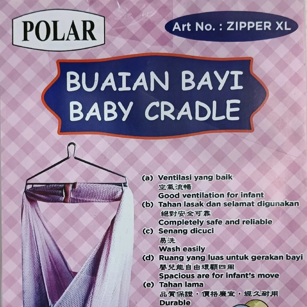 POLAR kain ayunan bayi sz.XL ZIPPER