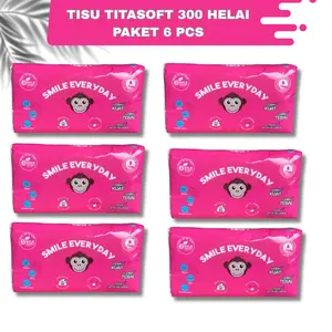(6 PCS  PAKET HEMAT ) Tissue 300 helai - aman untuk kulit wajah - tisu bayi lembut isi 6 pcs Wipes