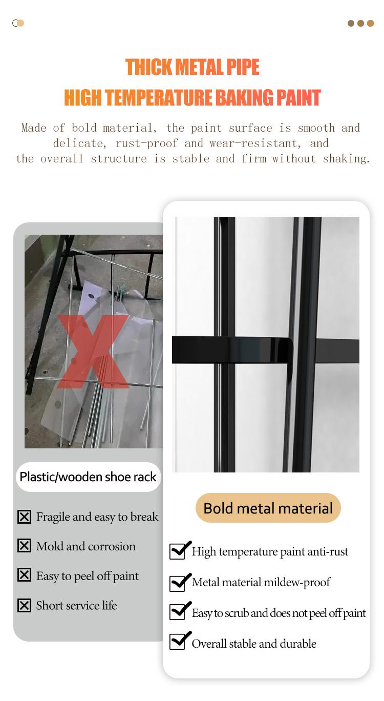 WARM LAB Rak sepatu besi sederhana dan sederhana Instalasi besar multi-lapisan sederhana WARM LAB Rak sepatu besi sederhana dan sederhana Instalasi besar multi-lapisan sederhana