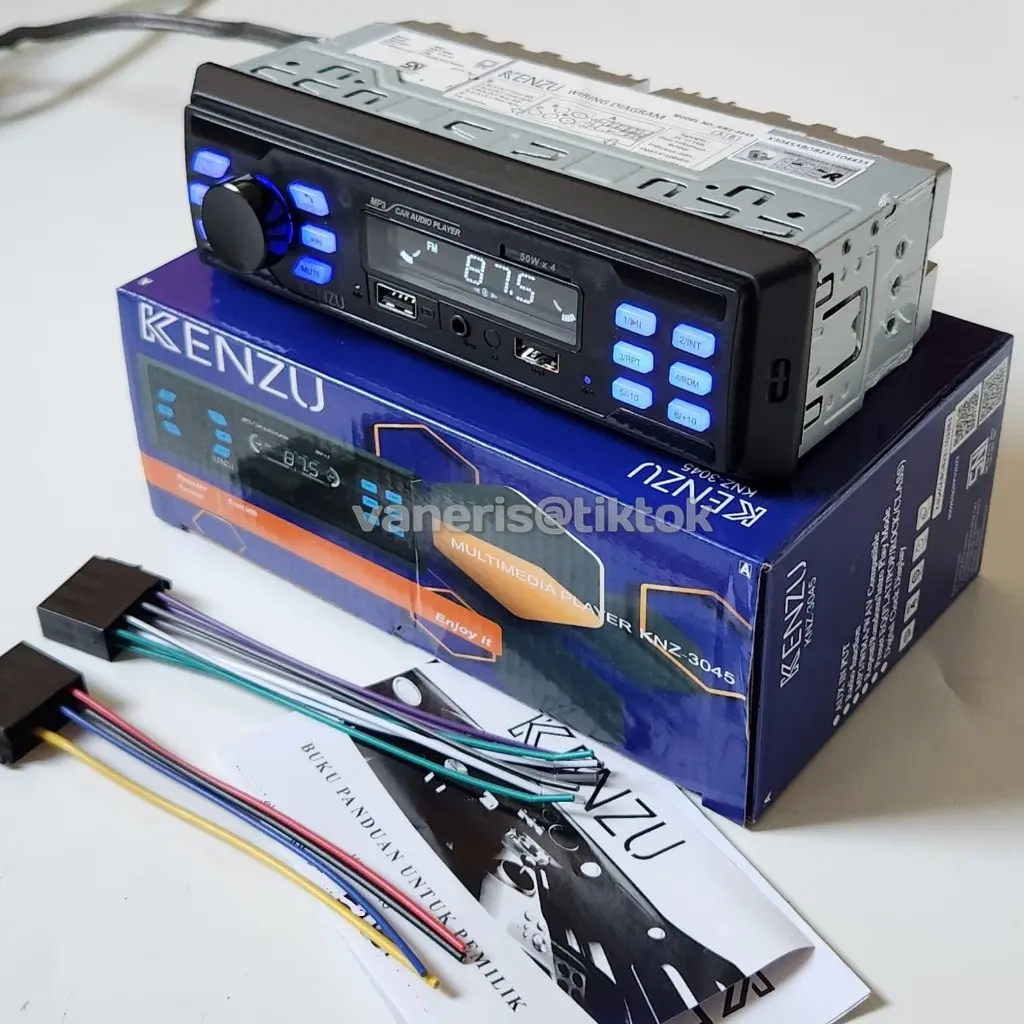 Tape Mobil Radio FM Mp3 Player Dua Port USB dan Bluetooth Kenzu KNZ-3045
