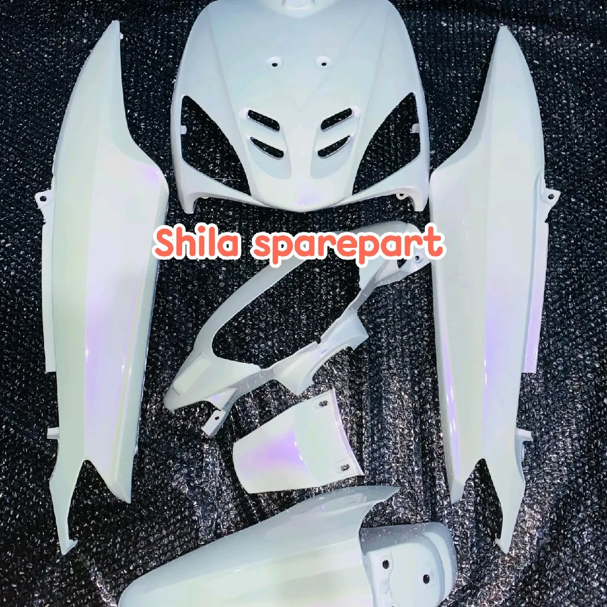 cover full body Alus Yamaha Mio sporty warna Putih lembayung Ungu