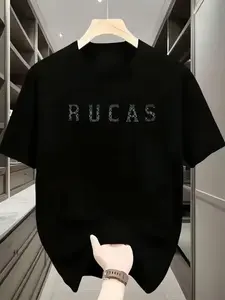 (COD)T-shirt RUCAS premium black Oblong Baju Polos Kaos Cowok Keren Surfing Atasan Kaos Hitam Putih Unisex Desain Grafiti Streetwear T-Shirt Pria Wanita Fashion Kasqatcashvmt