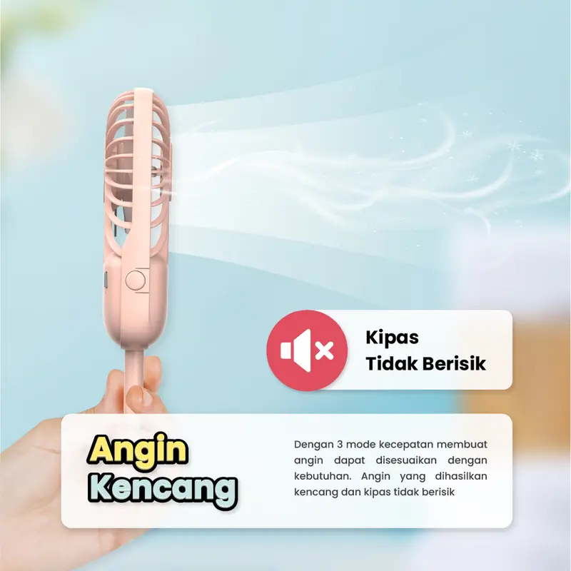 (PRODUK ASLI INFINILAPAN) Kipas Angin Mini Genggam Portable Karakter Ice Cream 3 Speed Wind l Kipas Angin Lucu Portable USB l Mini Fan l INFINILAPAN kipas  mini kipas  minilucu 6