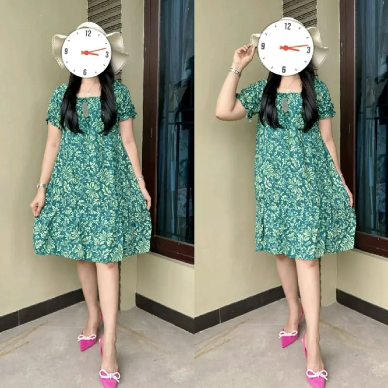 Daster Laura Dress Pendek Rayon Wanita 2025 Rayon Tebal Adem Ld 110 Baju Tidur Wanita Dewasa Remaja Nyaman Bumil 6