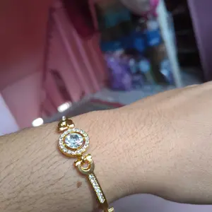 AZ024 Gelang Titanium Wanita Cantik Berlian Tiga Warna Bisa Dipilih Bracelet