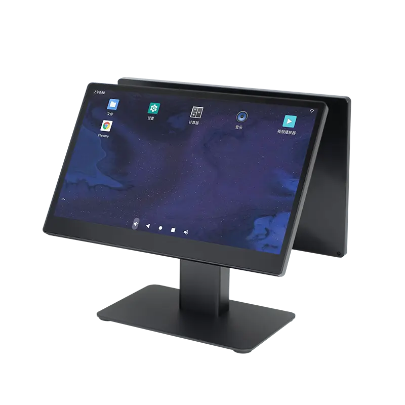 Android 11Google Suite dual screen large screen15.6 inch desktop cash register for restaurant supermarket hotel clothing