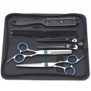 Kit Profesional de Corte de Cabello, 1 Set de Tijeras de Corte y Tijeras de Desbaste & Bolsa de Almacenamiento, Herramienta de Estilismo para el Hogar y Salón
