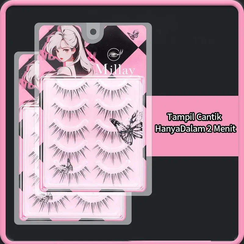 MILAI A01 Natural Look Bulu Mata Palsu | Lem Bulu Mata Bulumata Palsu | Eyelash Extension Pelentik Bulu Mata 3