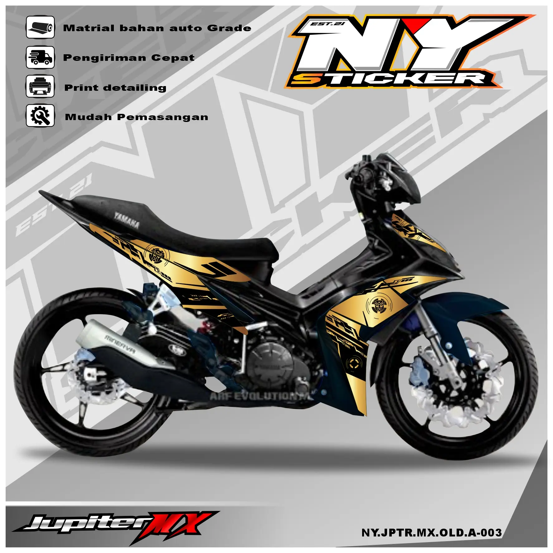 Sticker Striping Yamaha Jupiter MX Old, Lama Variasi 001