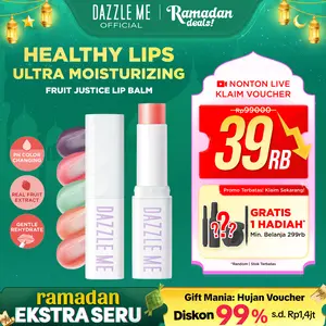 [BPOM] DAZZLE ME Fruit Justice Lip Balm Moisturizing Hydrating Cracked Lips Lip Balm