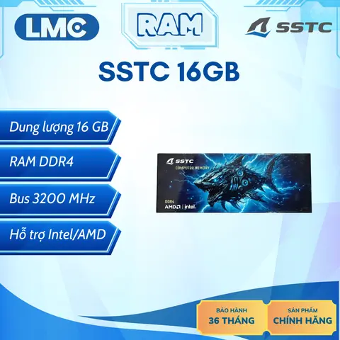 RAM máy tính DDR4 SSTC 3200MHz 16GB / 8GB - Hỗ trợ Intel / AMD - Bùng nổ tốc độ, xô đổ cuộc chơi, bảo hành chính hãng 36 tháng
