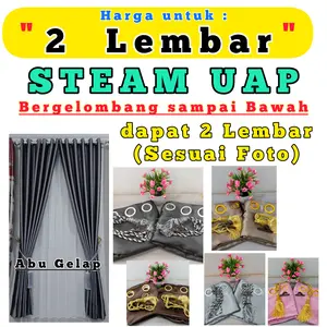 (dapat 2 Lembar) STEAM UAP gorden blackout gordyn tirai hordeng korden horden minimalis