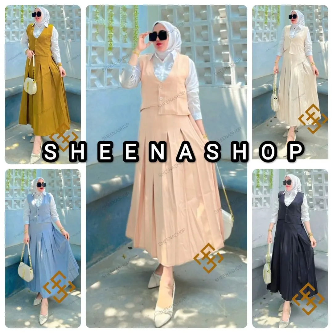 SH - Setelan Vest + Rok Mellya