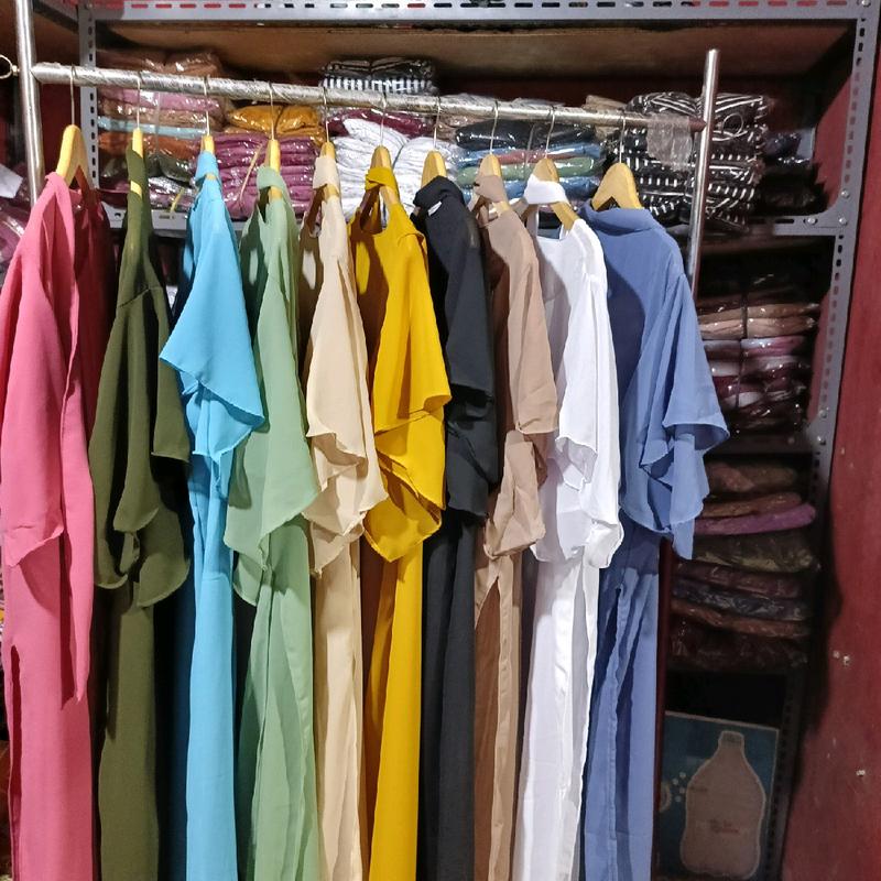Tunik cerutty/atasan wanita dewasa kekinian Muslim Outer Simple Ceruty clara  long 2