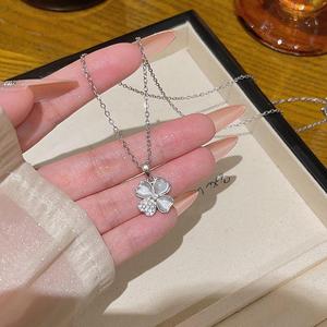 Dây chuyền trái tim thời trang Hàn Quốc, dây chuyền xương đòn bằng thép titan, mặt dây chuyền sang trọng nhẹ nhàng