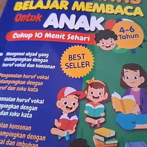 ABACAGA Full Color, Cara Praktis Belajar Membaca untuk Anak TK, SD. Cukup 10 Menit Sehari ukuran 15,5x24 cm.