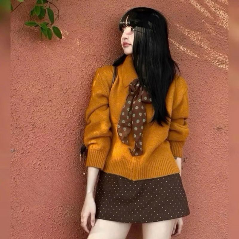 Chân Váy Nữ Chữ A Chất Dạ Ép Chấm Bi Có Lót Quần Chân Váy Nữ Mini Skirts Dáng Chữ A Basic