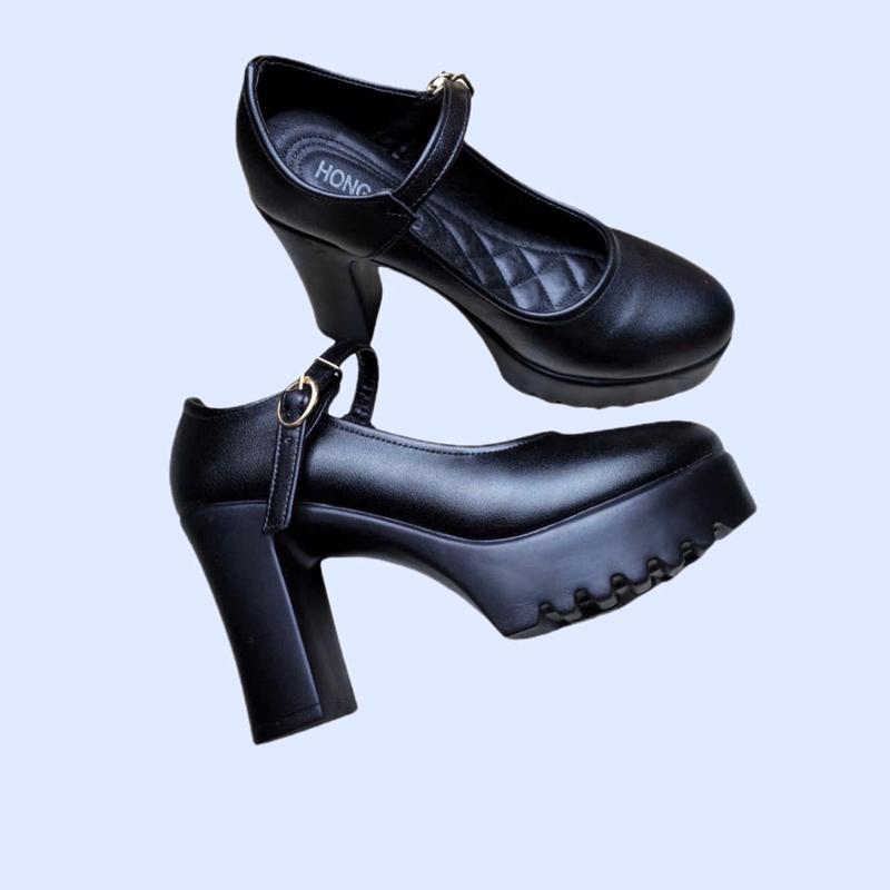 Giày Cao Gót Nữ 10cm Quai Cài Quai Dán – Đế PU Siêu Nhẹ, Da Mờ Mềm Mại | Gudinashop
