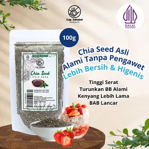 100gr Black Chia Seed Mexico / Organic Black Chia Seed / Chiaseed Hitam Organik / Chia Seed Hitam Alami