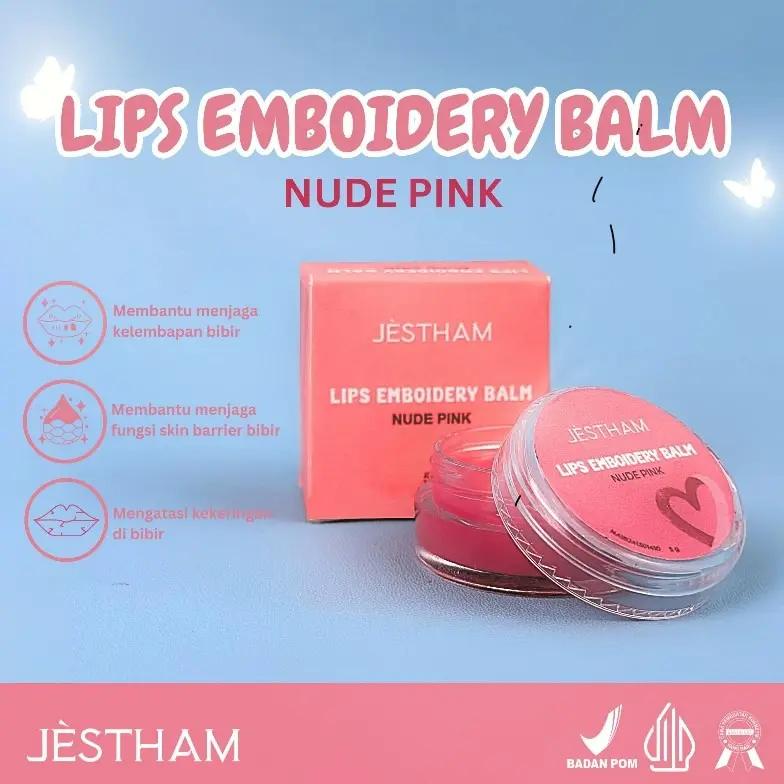 Jestham Duo Lips Emboidery Balm - Lipbalm Pemerah Bibir 2