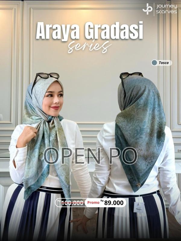 ARAYA SERIES TERBARU by JOURNEY SCARVES ORIGINAL jp ori hijab segiempat wanita muslimah hijab motif