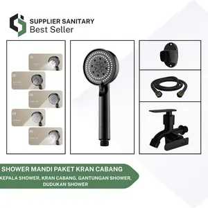SHOWER MANDI PAKET KRAN CABANG HITAM