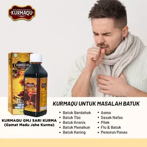 KurmaQu Herbal Untuk Masalah Btuk Ekstrak Sari Kurma Madu Jahe Dan Gamat Isi 350 Gram