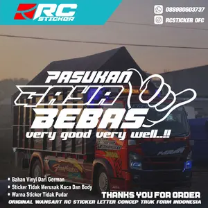 Sticker stiker kaca pasukan gaya bebas cutting stiker kaca mobil truk pick up stiker kata kata
