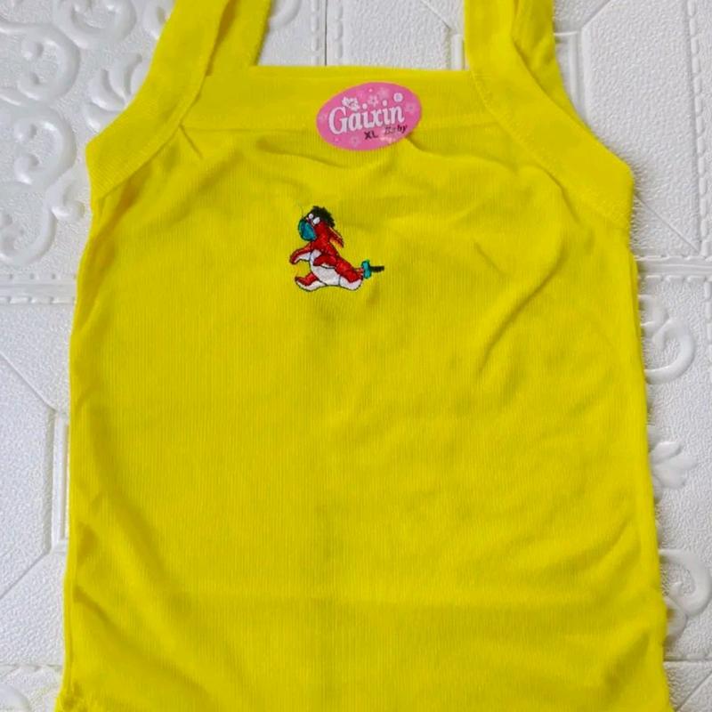 Grosir 1 Lusin (12 Pcs) Kaos Dalam Anak Singlet Anak Enji Stabilo Bordir Murah Fashion 7