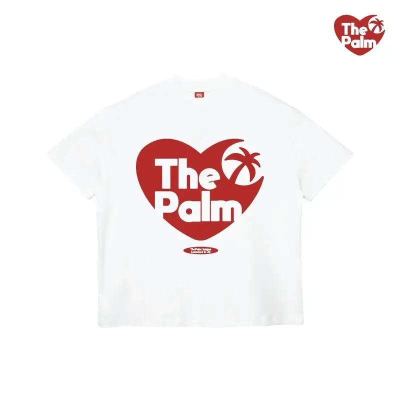 - Áo Thun Trắng Form Boxy UNISEX "PALM HEART" - ThePalm