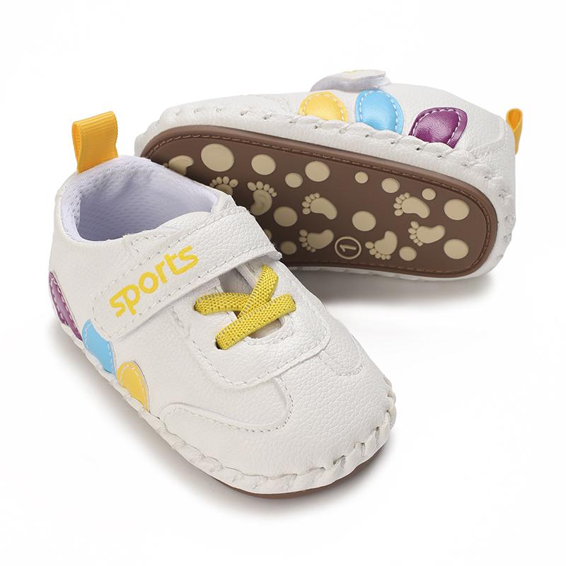 Product Introduction of Baby Shoes Newborn PU Leather Pure White Infant Casual Shoes Classic Boy Girl Patchwork First Walkers Soft Sole Walking 23