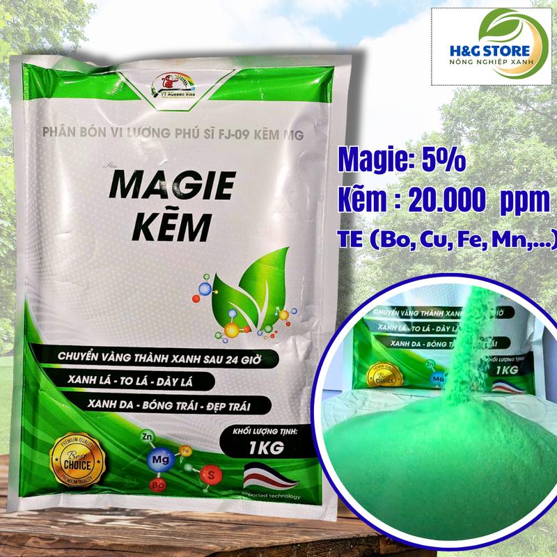 MAGIE KẼM phân bón vi lượng - Chuyển Vàng Thành Xanh - Xanh Lá To Dày - Bổ Sung Bo Cu Fe Mn - Phù Hợp Mọi Loại Cây Trồng - Hiệu Quả Phòng Ngừa Vàng Lá & Quăn Lá
