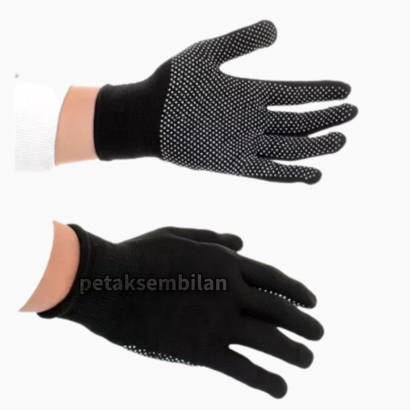 Sarung Tangan Motor Full finger Bintik Putih Non Slip Bahan Tipis Tidak Terlalu Tebal 1
