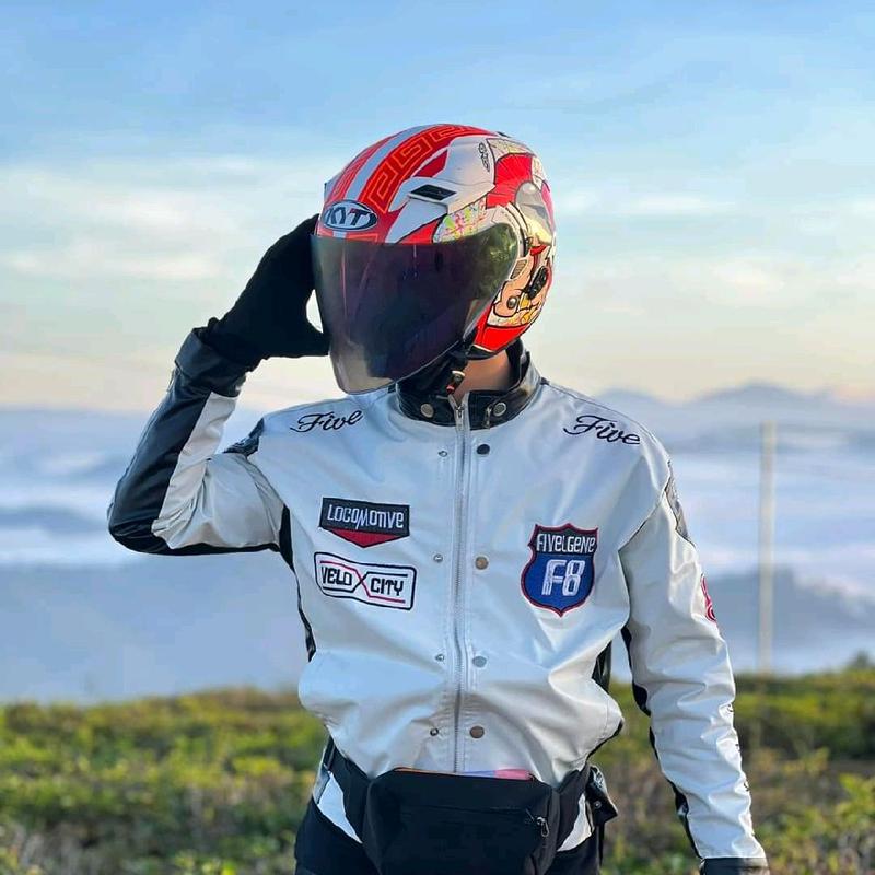 Áo Khoác Tuoring F8, Vải Da, Logo Thiêu, Áo Chống Nước Tốt Mặc Cực Bền Dài Tay Tay Dài Menswear Nam