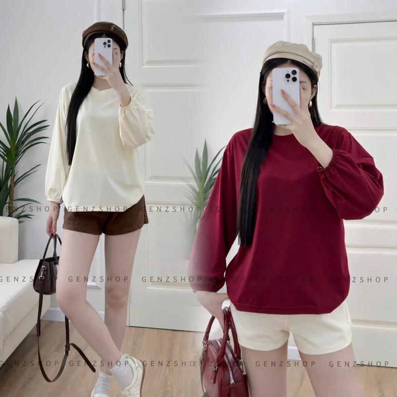  ÁO THUN TAY DÀI NỮ PHONG CÁCH UZZANG DỄ THƯƠNG TD25 Women Top Cổ Tròn 