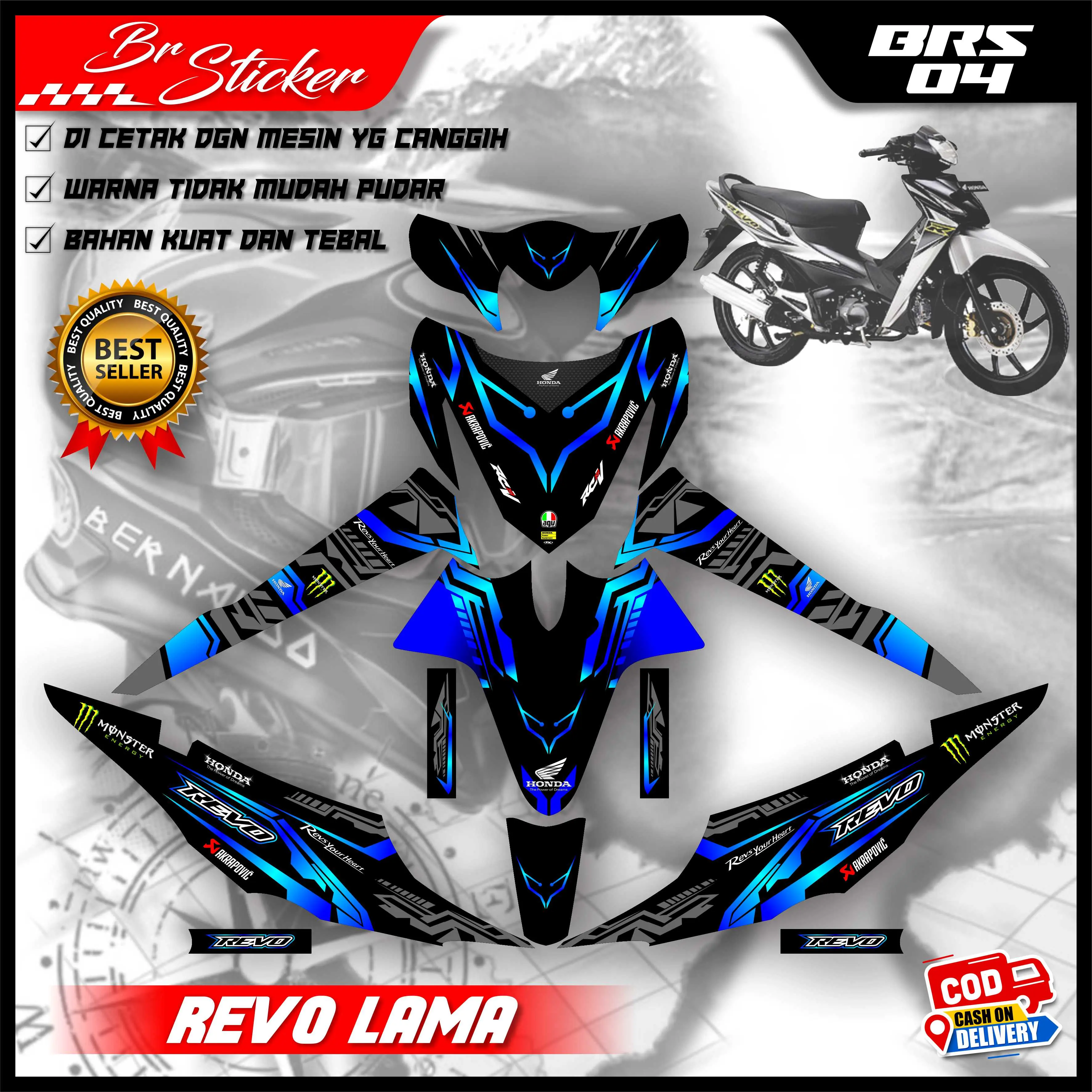 Stiker Decal Full Body Honda Revo lama BRS.04 - Decal Motorcycle