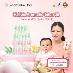 Habbie Aromatic Minyak Telon Tea & Flower Series 100ml - Minyak Telon Wangi Tahan Lama/Wanginya Beda/Gantinya Parfum Bayi - Halal BPOM