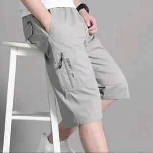 pendek celana 3/4 Sport Gabriel 7/8 - Model  Cargo Pria Dewasa Casual Kantong - Twill, Panjang, Shorts outfit  Minimalist Gray chino cowok Jeans 3⁄4 regular xxl Shortpant Bahan