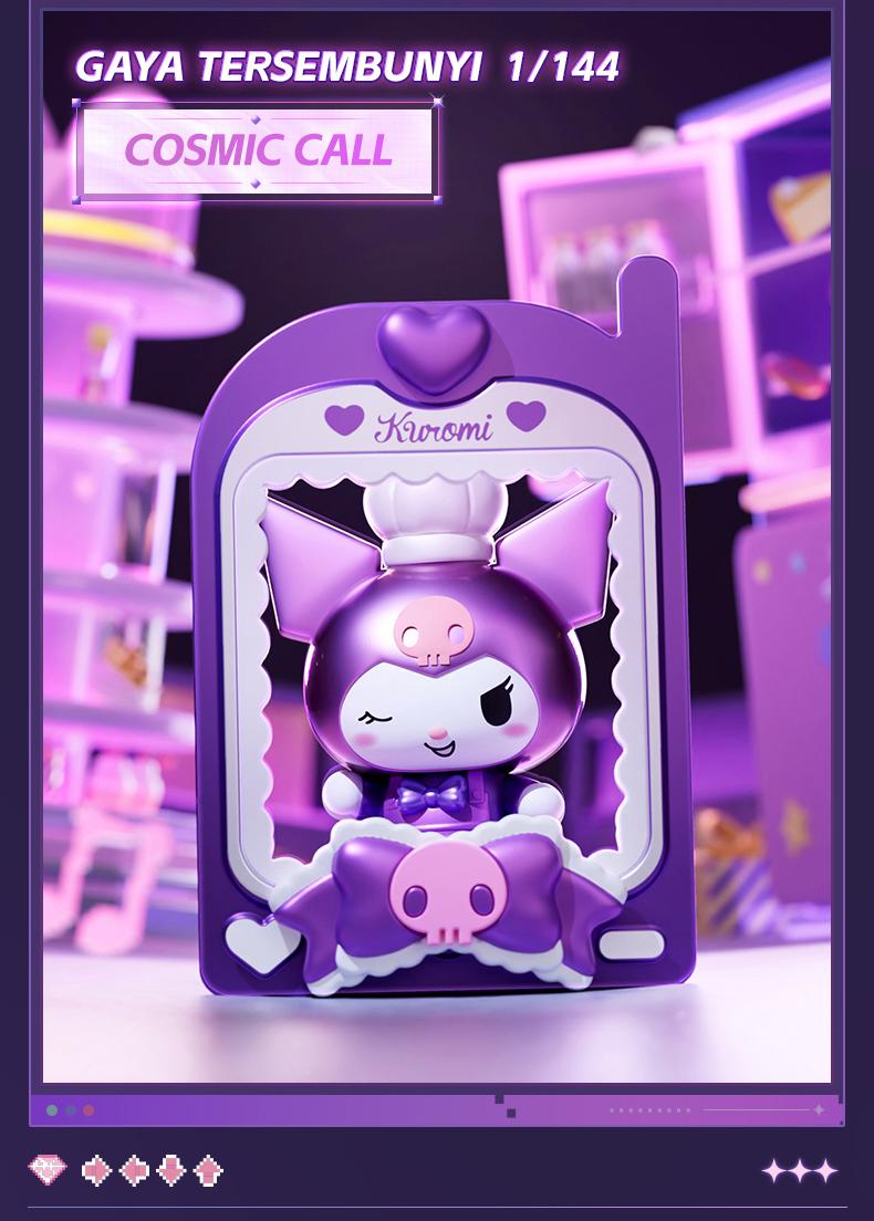 Blokees×Sanrio Blind Box Kuromi Ornamen Mini Action Figurine Mainan Plastik Lucu Kuromi Candy Series Figure Model BlindBox Dadoos Seri FUN 01