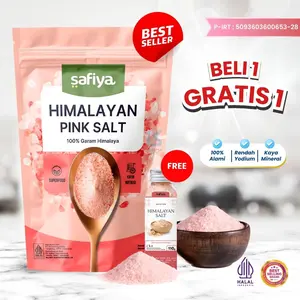 [PROMO] Garam Himalaya Safiya 1 Kg Pink Salt Original GRATIS Pink Himsalt 110 gr Penyedap Rasa Alami