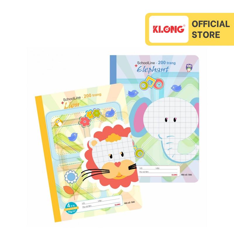  Vở 4 ô ly SchoolLine B5 200 trang 70 76; MS: 046 