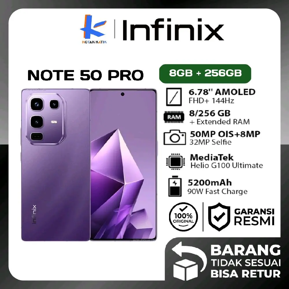 Infinix Note 50 Pro 8/256 GB Baru Garansi Resmi