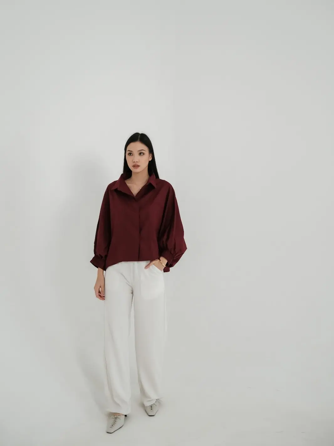 [Seminggu.rtw] Karla Shirt / Atasan Wanita / Blouse Wanita / Atasan Lengan Panjang Wanita
