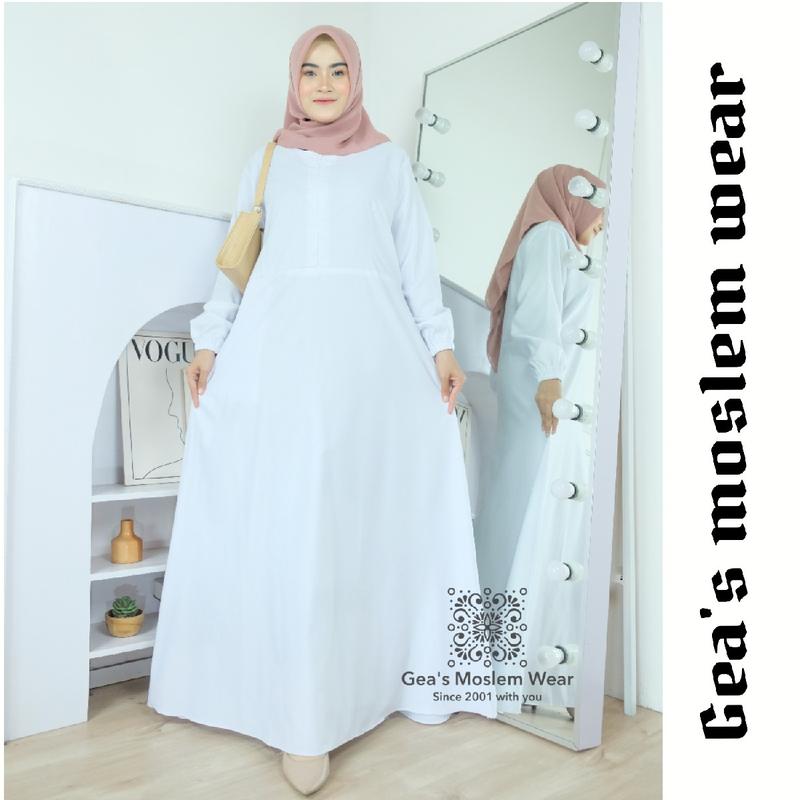 muslimah outfit gamis toyobo polos premium basic big size 3