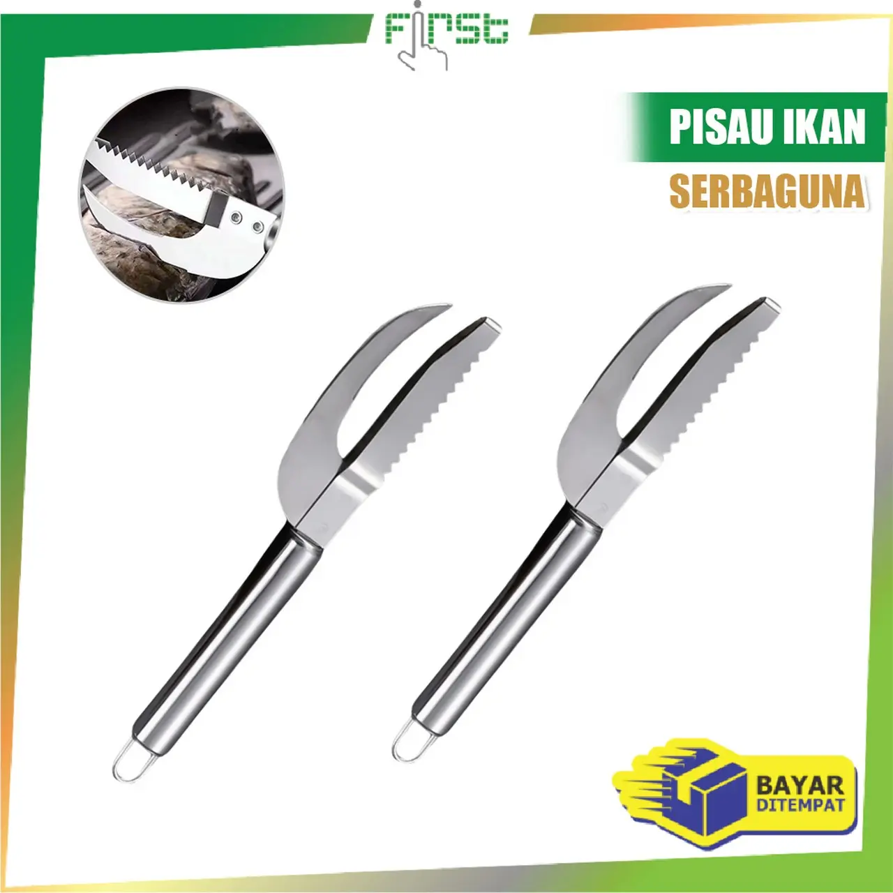 [COD] FH C1593 Pisau Sisik Ikan Stainless Steel Peralatan Dapur Praktis