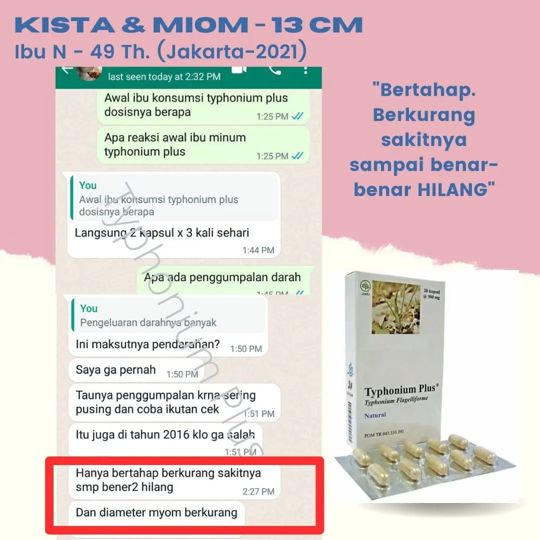 TYPHONIUM PLUS Obat Herbal Alami Kanker Tumor Miom Kista PCOS FAM