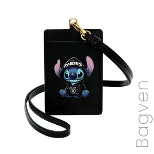 Name Tag ID Card - Casing ID Card Kulit Motif Stitch