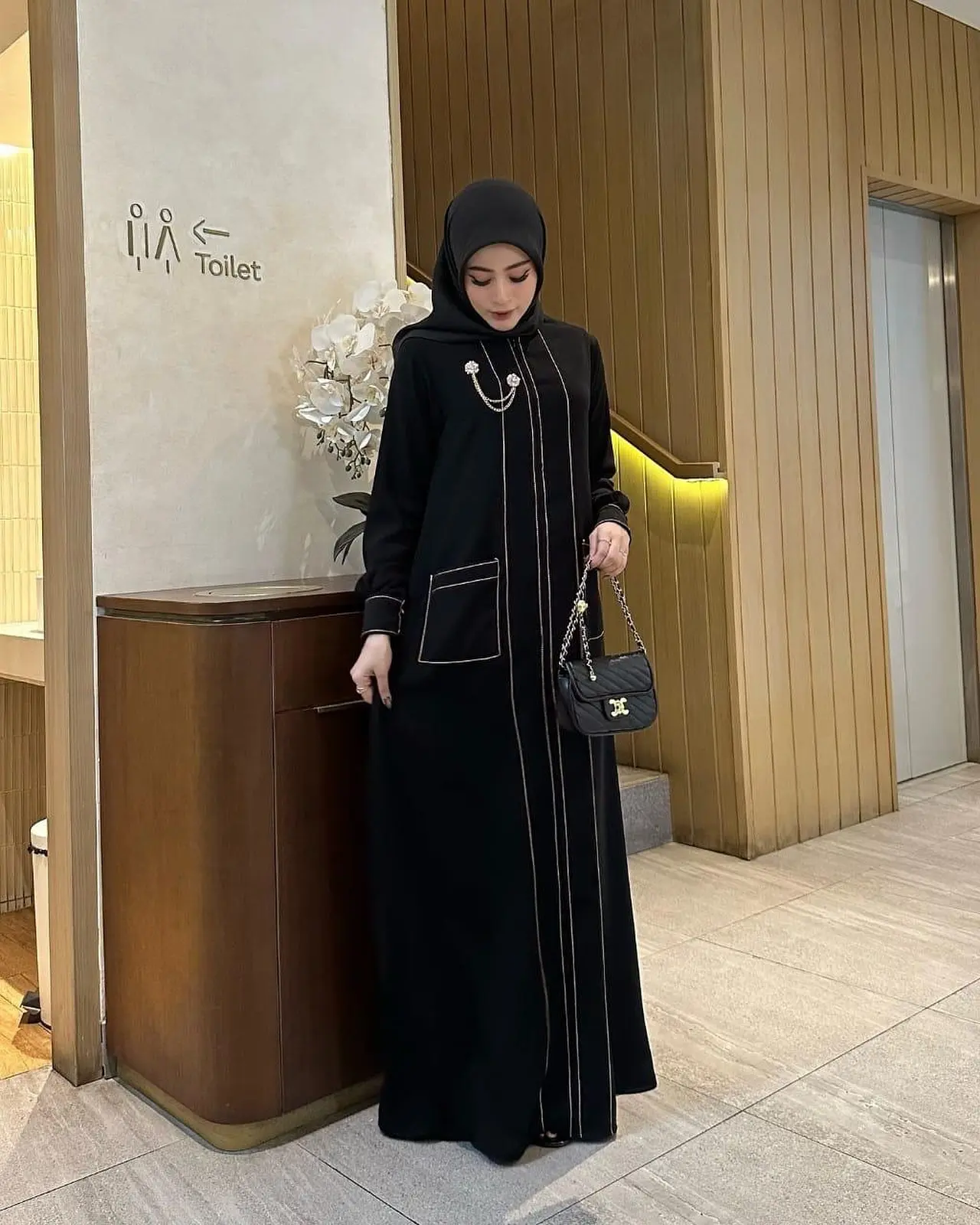 Marwa Gamis Ceruty Babydoll Aplikasi Jahitan Timbul gamis cantik elegan terbaru size M L XL XXL Muslim Wanita Dress Mewah Syari Simple Lebaran Pesta Dewasa Maxi Kondangan