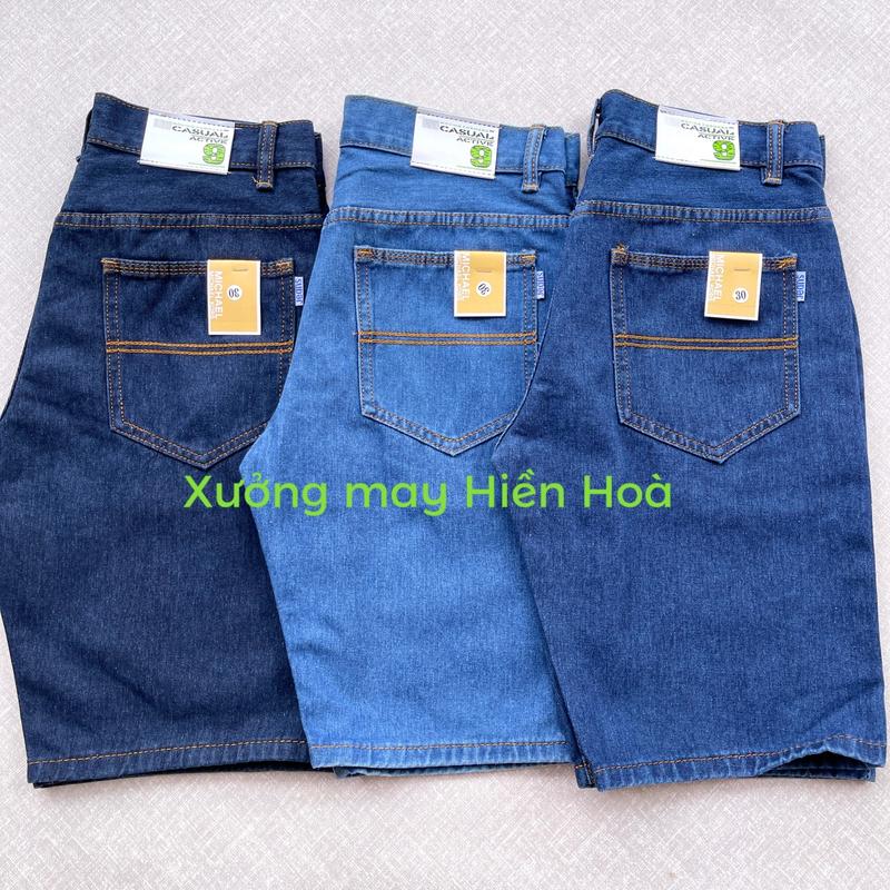 Combo 3 Quần short jean nam Hiền Hoà đơn giản, quần short bò ống rộng