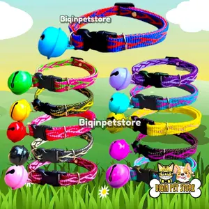 Kalung Kucing Anjing Kecil Motif Akar Lonceng 22mm Besar